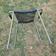 Metal stool in 70s scoubidou wire.