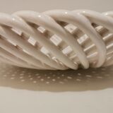 Vintage fruit dish ceramic braided 60s