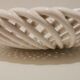 Vintage fruit dish ceramic braided 60s