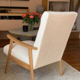 Vintage 70s boucle armchair