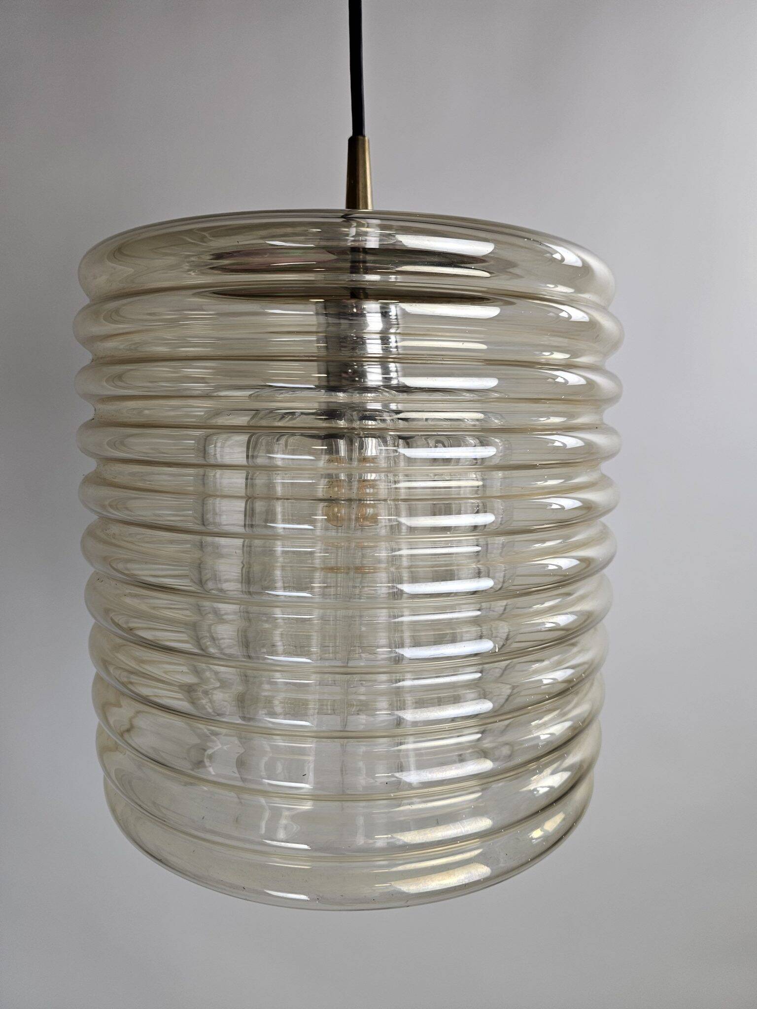 Pendant glass lamp by Peill & Putzler 1970s