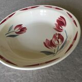 Round hollow earthenware dish