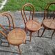 Bistro chairs stamped Thonet, caned, 1930s, No. 18