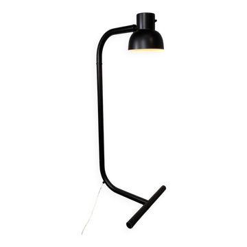 Lampe de sol vintage noire par Hans Agne Jakobsson pour AB Markaryd, années 1970.