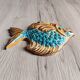 Vintage Ceramic Wall Decorative Fish - Mediterranean Style Decoration