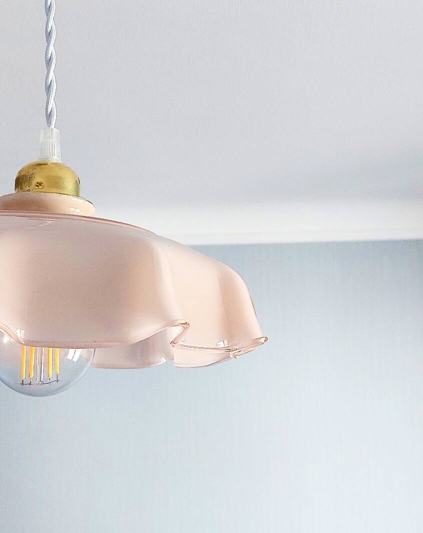 Vintage pink pendant light