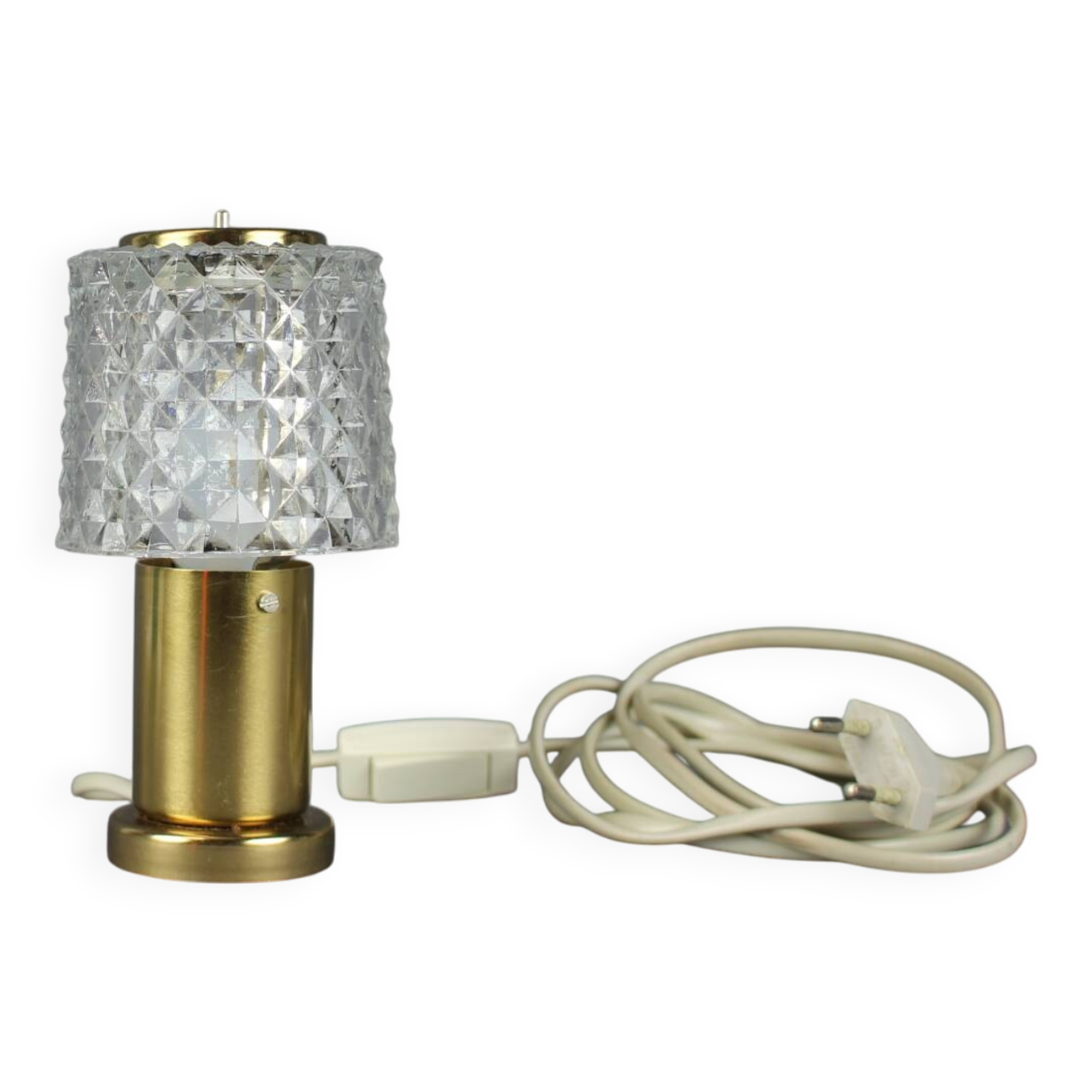 Glass Table Lamp by Kamenicky Senov, Czechoslovakia, 1970s