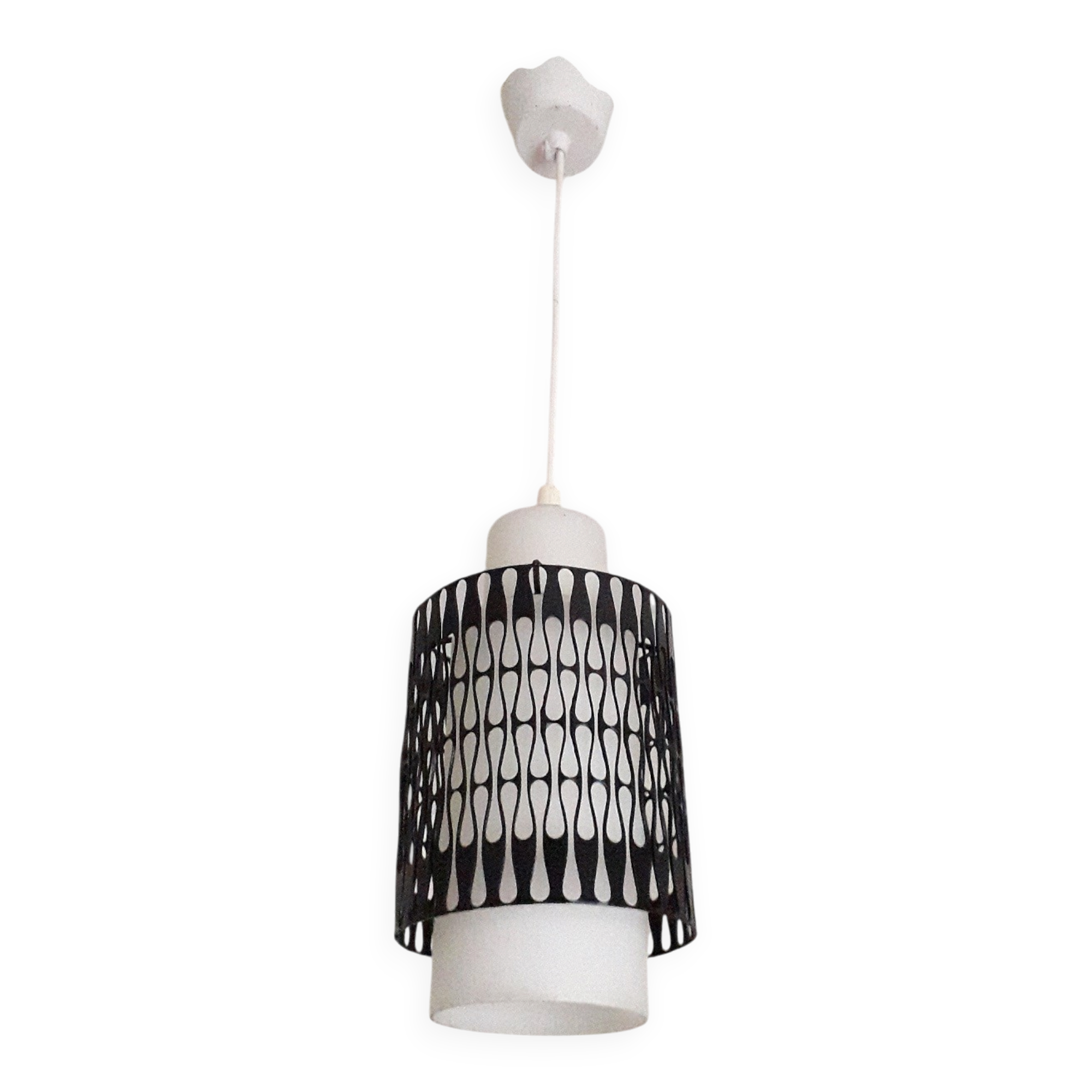 Suspension en opaline années 60