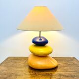 Galet François Châtain Lamp – Blue, Yellow and Orange Design – 60 cm