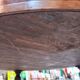 Mahogany hot water bottle table late XIX th