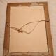 Wooden frame golden mirror