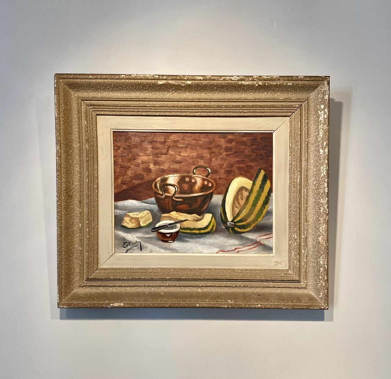 Painting Still Life with Watermelon Mid XX Century
