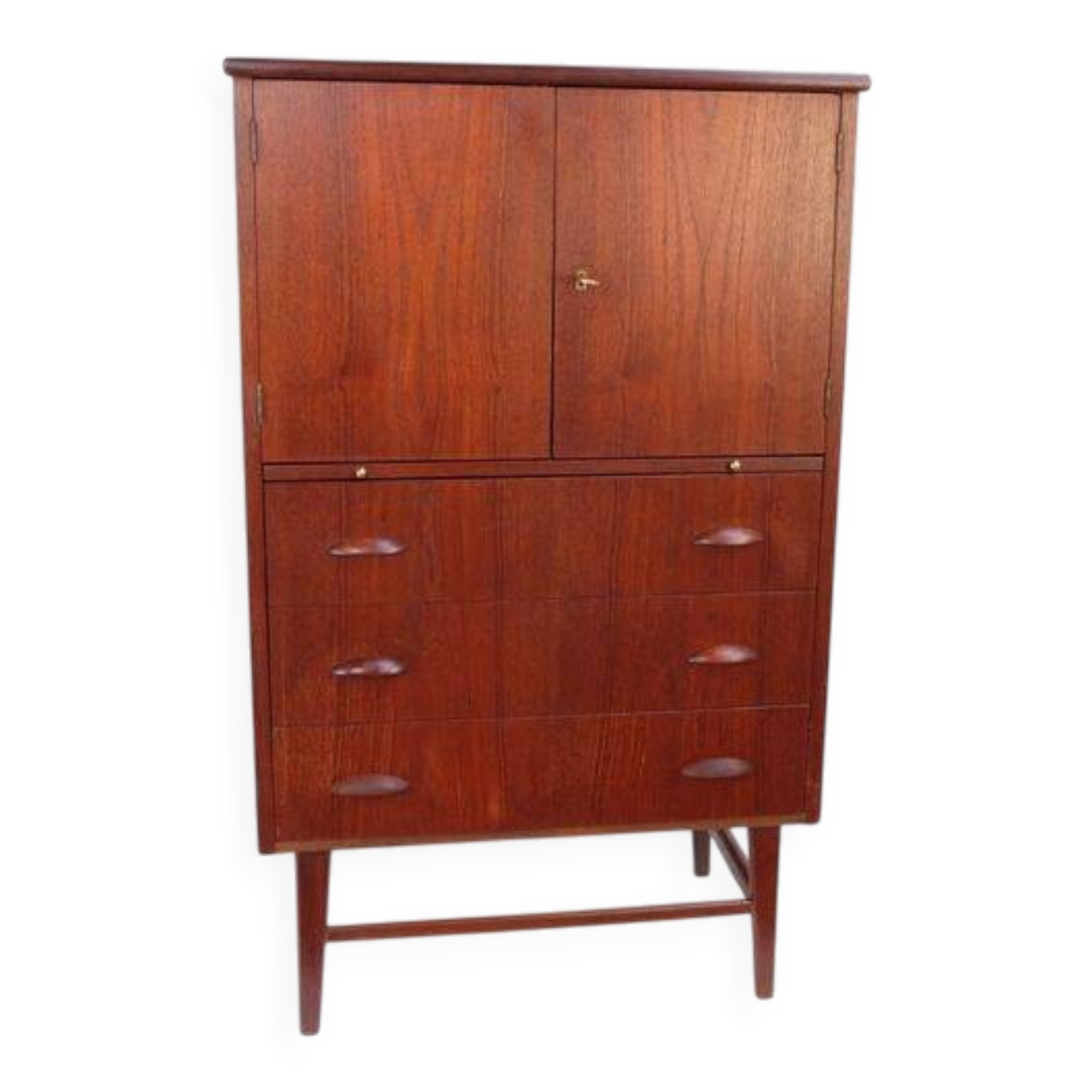 Teak secretary in Danish style, 60s/70s, retro style.