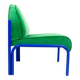 Souvignet armchair reupholstered in green velvet
