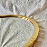Deknudt vintage arch mirror in gilded wood - height: 79 cm