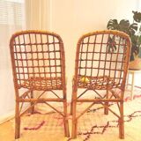 Paire de chaises en rotin vintage "Alice"