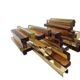 Ensemble de lampes murales en couleur ambre/marron par Svend Aage Holm Sorensen pour Hazel & Teudt.