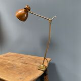 Industria Rotterdam clamp lamp made of brass and copper from the 1930s