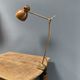 Industria Rotterdam clamp lamp made of brass and copper from the 1930s