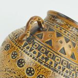 Large mid century modern ceramic vase abstract decor 1960s 70s