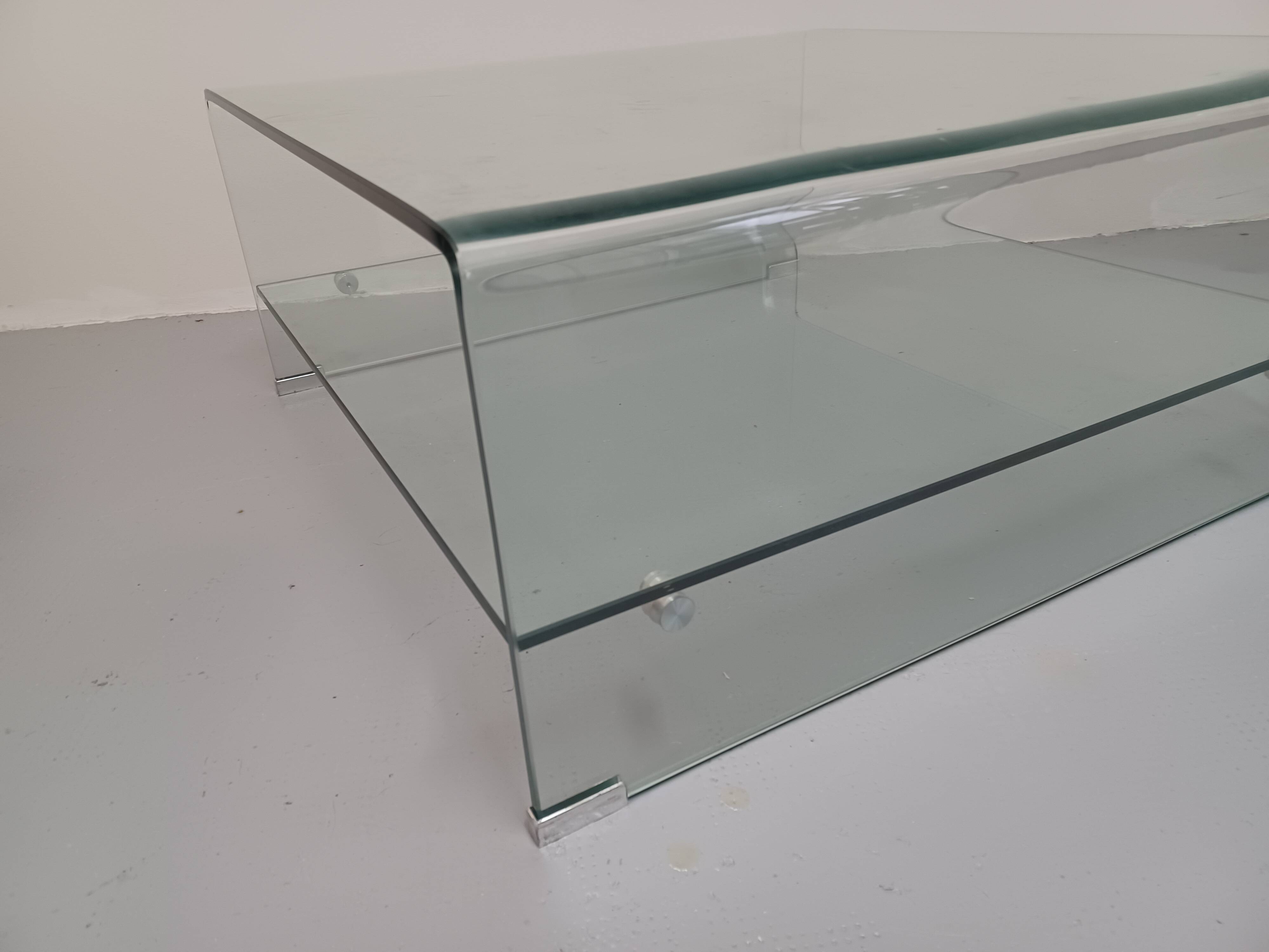 Coffee table, molded glass