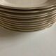 Set of 10 plates 1960 Villeroy & Boch ivory faience with gadroons