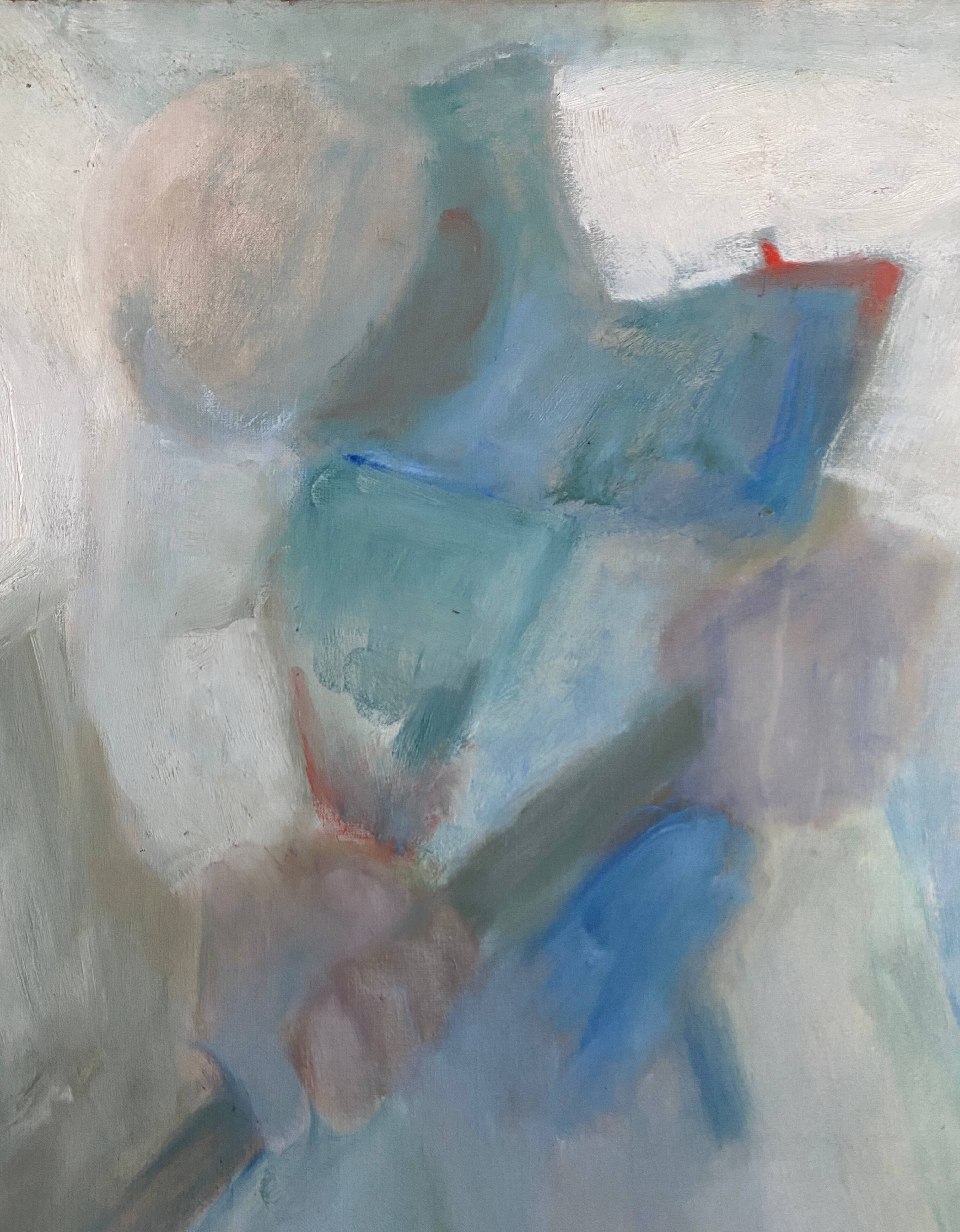 Painting "The worker" by Gilbert LISKENNE (1929-2005)