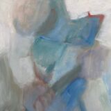 Painting "The worker" by Gilbert LISKENNE (1929-2005)