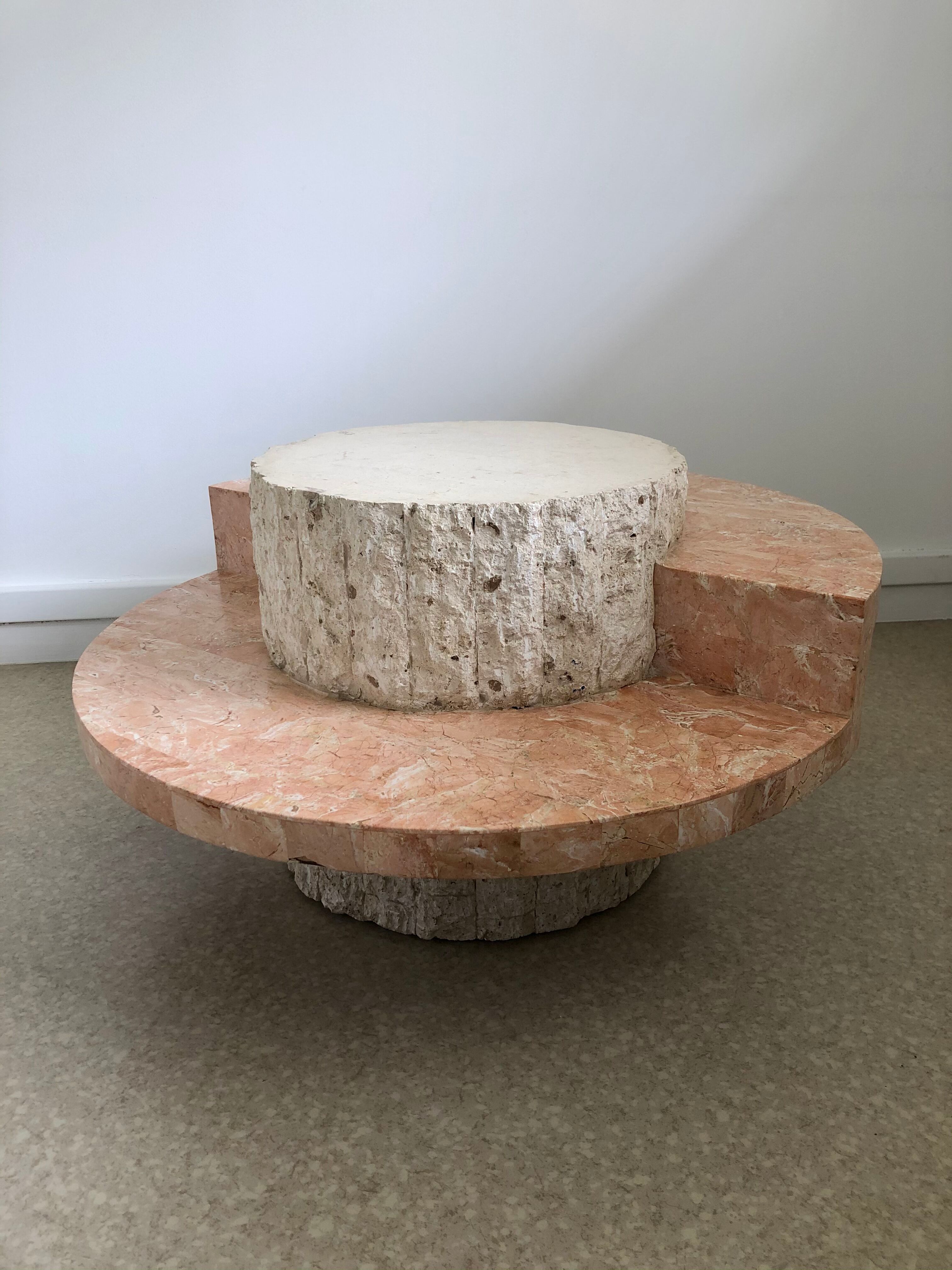 Black-pitched coffee table and faux marble tackle, Italy, 1970