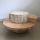 Black-pitched coffee table and faux marble tackle, Italy, 1970