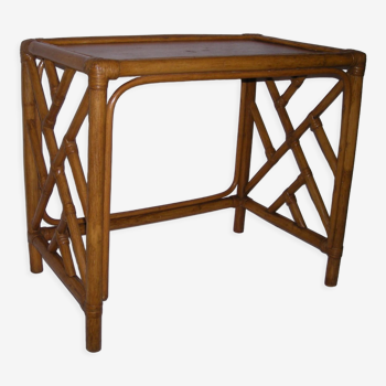 Rattan bamboo coffee table from the 50s