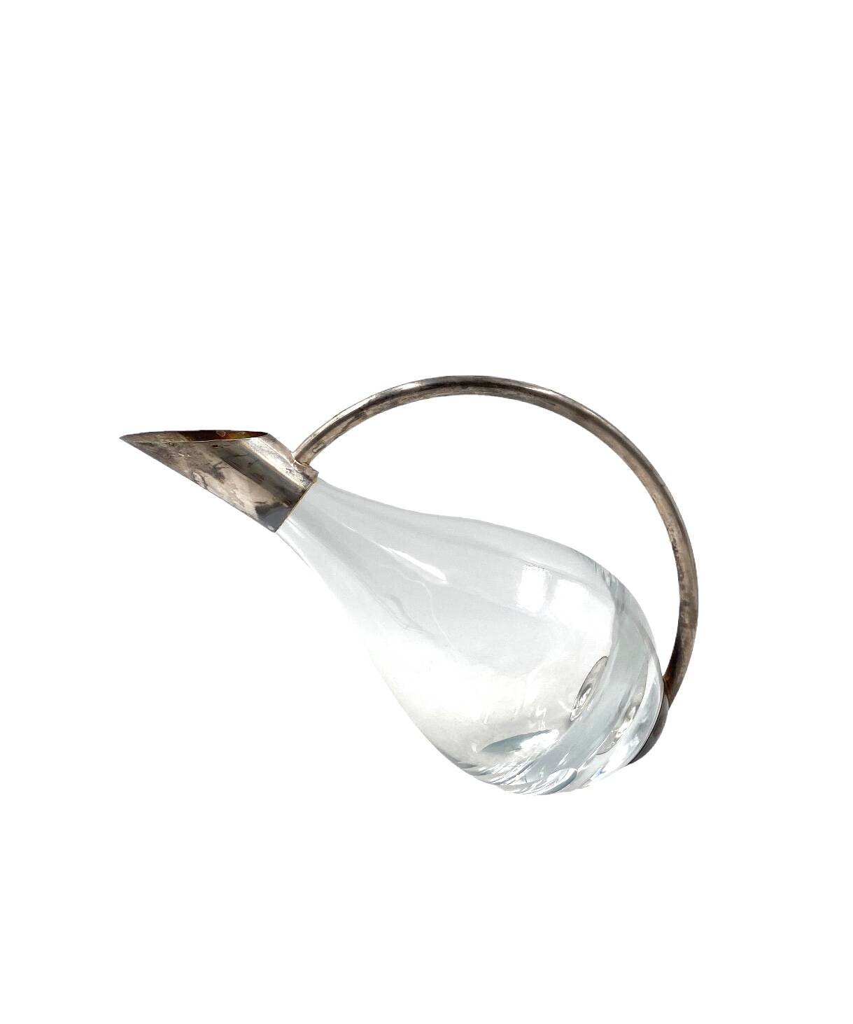 Hollywood Regency silver decanter, Masini Florence Italy 1980s