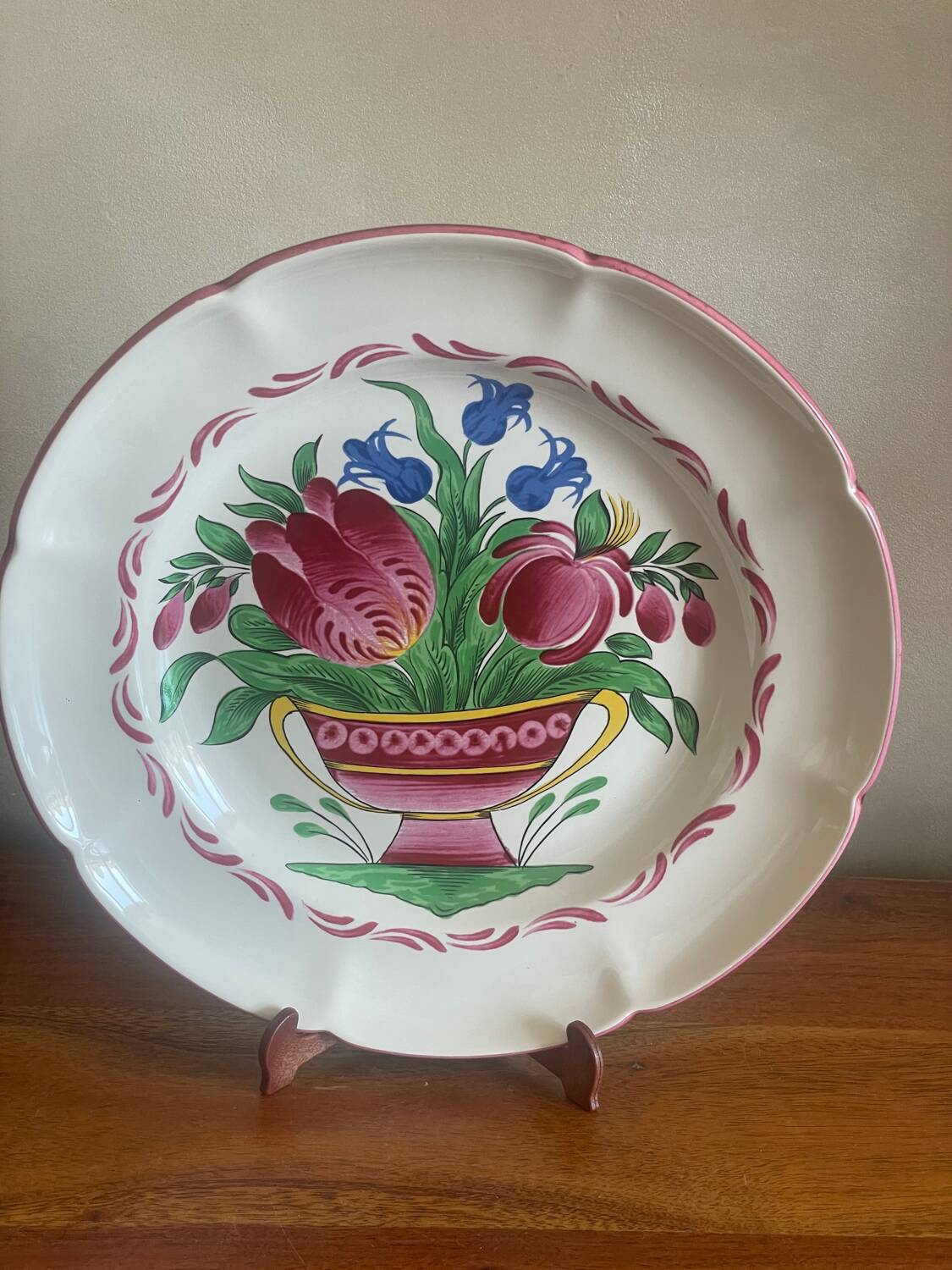 Assiette bouquet de fleurs St Clément