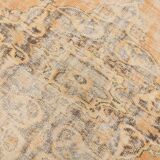 6x9 Peach Yellow Soft Pastel Turkish Vintage Rug, 185x276Cm SK 5250
