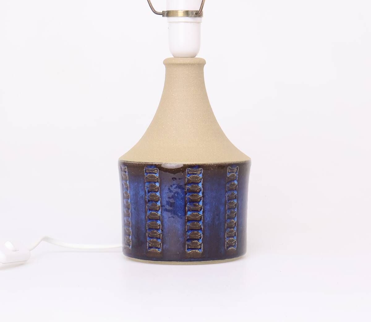 Søholm blue ceramic table lamp by Maria Philippi, 1960s