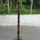 Vintage turned solid wood floor lamp from the 20th century.