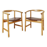 Pair Hans J.Wegner PP203 "First Chair" for PP Møbler
