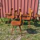 Série de 8 chaises de bistrot manufacture macorest kingersheim circa 1950
