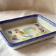 Antique and rare emile henry oven dish with hb henriot quimper decoration 1950