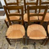 Series of eight mulched chairs