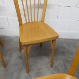 Set of 4 Baumann bistro chairs model 153 stamped 1981.