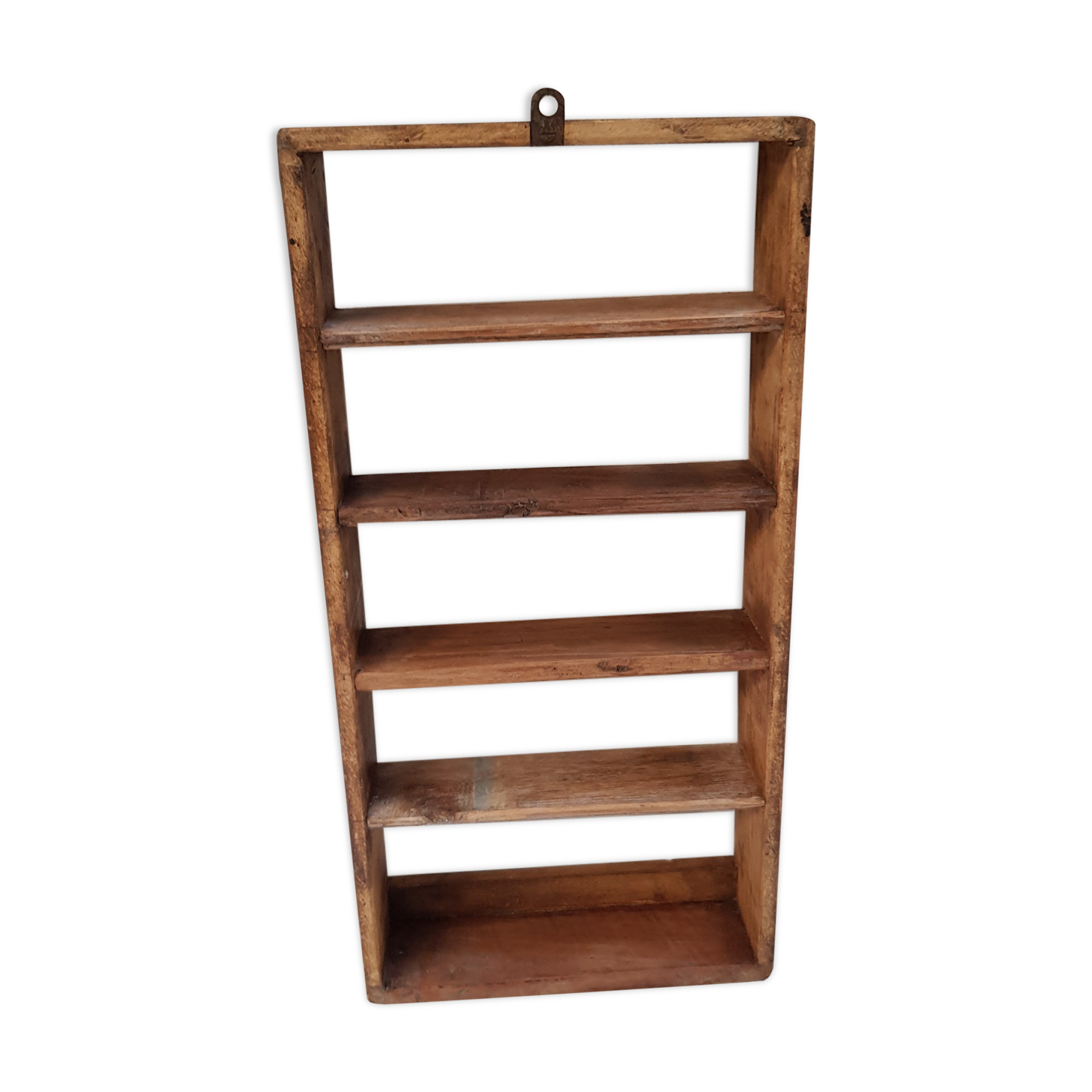 5-level wall shelf in Burmese teak