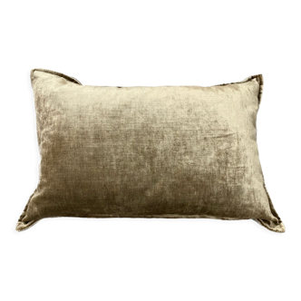 Coussin en velours sable 35x50 cm