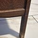 Louis XV style oak TV cabinet with drop-down flap.