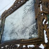 Napoleon III gilded metal table mirror