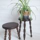 2 stools and 1 pot cover basket