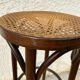 Tabouret de bar vintage en bois & cannage