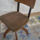 Adjustable Scandinavian oak office chair – Denmark, 1940
