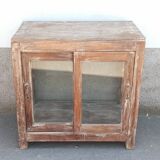 Old square wooden display case