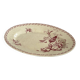 Plat ovale terre de fer rouge gien modèle chèvrefeuille - faïence anci